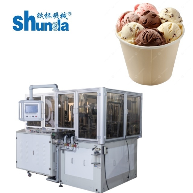 Maximize Production Frozen Treat Cup Maker 135-450 Gsm Paper Thickness Max Speed 160 Pcs/min