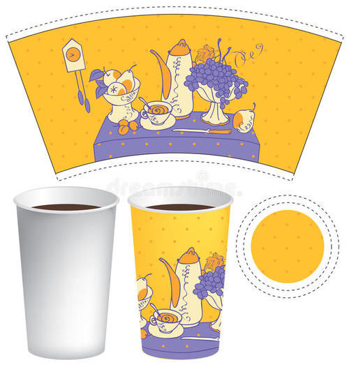 Raw Material Printed And Cutted Paper Cup Sheet For Hot / Cold Drink Cup