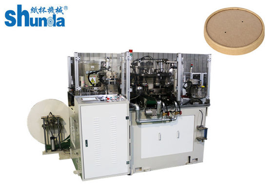 Chapeau chaud de papier de couverture de couvercle de tasse de café de PE à une seule couche faisant la machine avec le dispositif ultrasonique